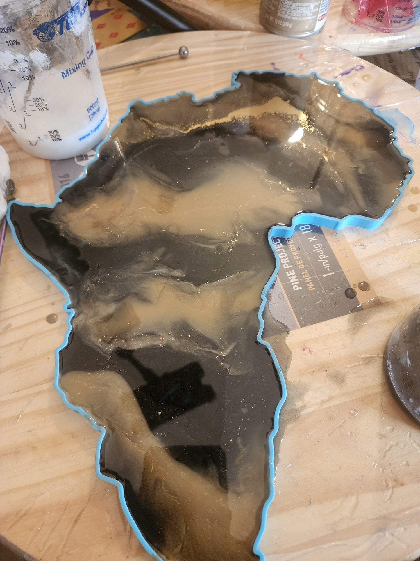 Mother Africa tray w/coasters