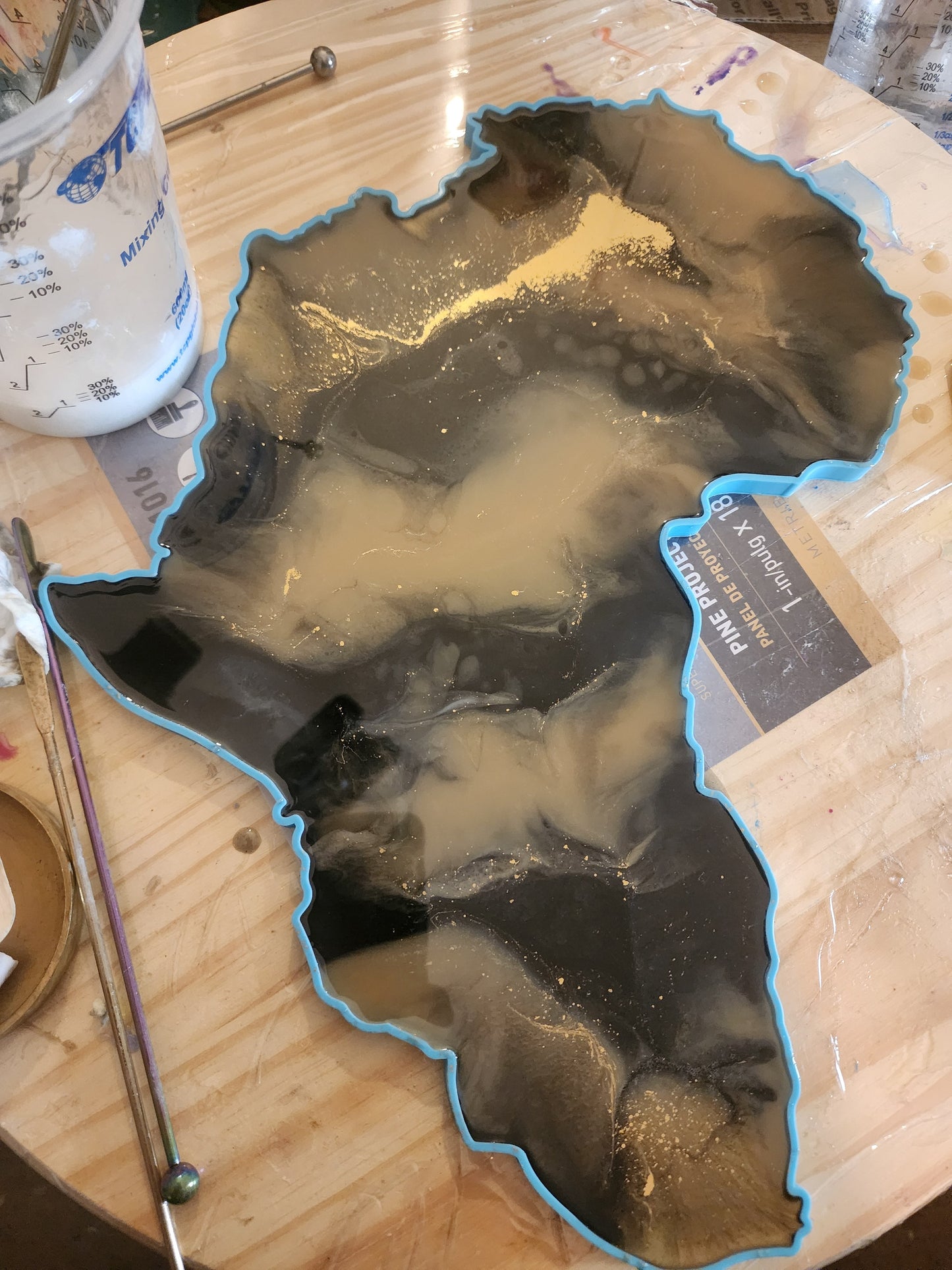 Mother Africa tray w/coasters