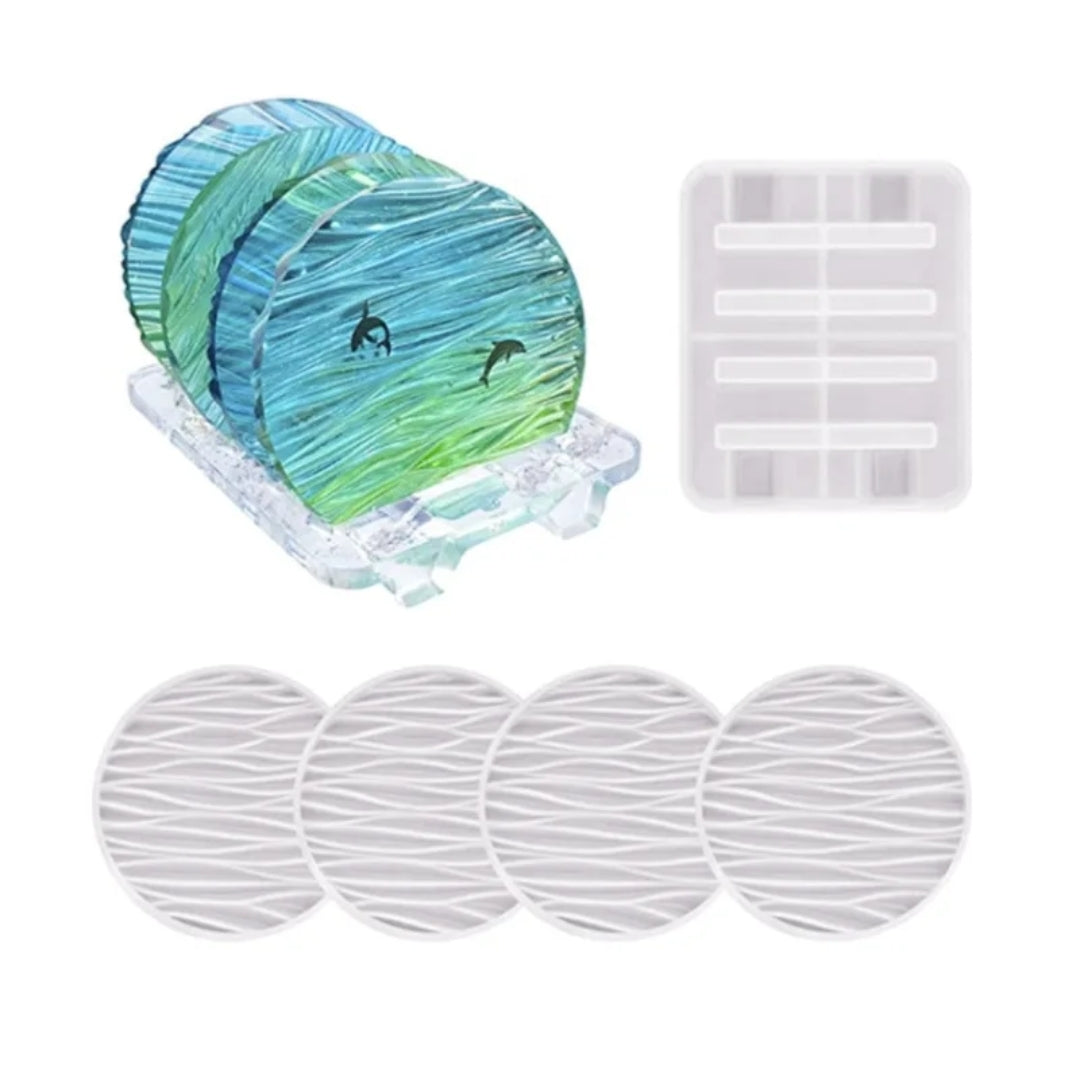 The Making Waves Tray w/matching coasters